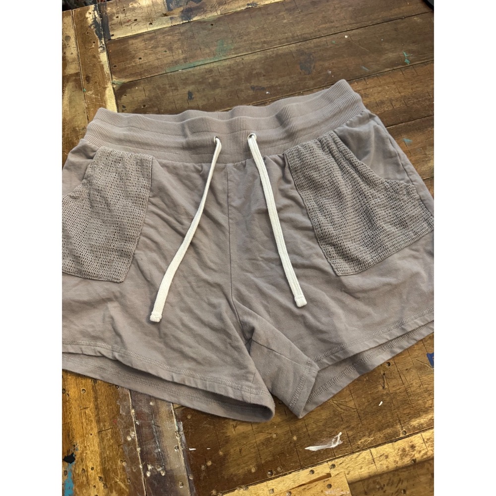 The Sweatshirt Project FDJ Women 1X Taupe Mauve French Terry Lounge Shorts Mesh